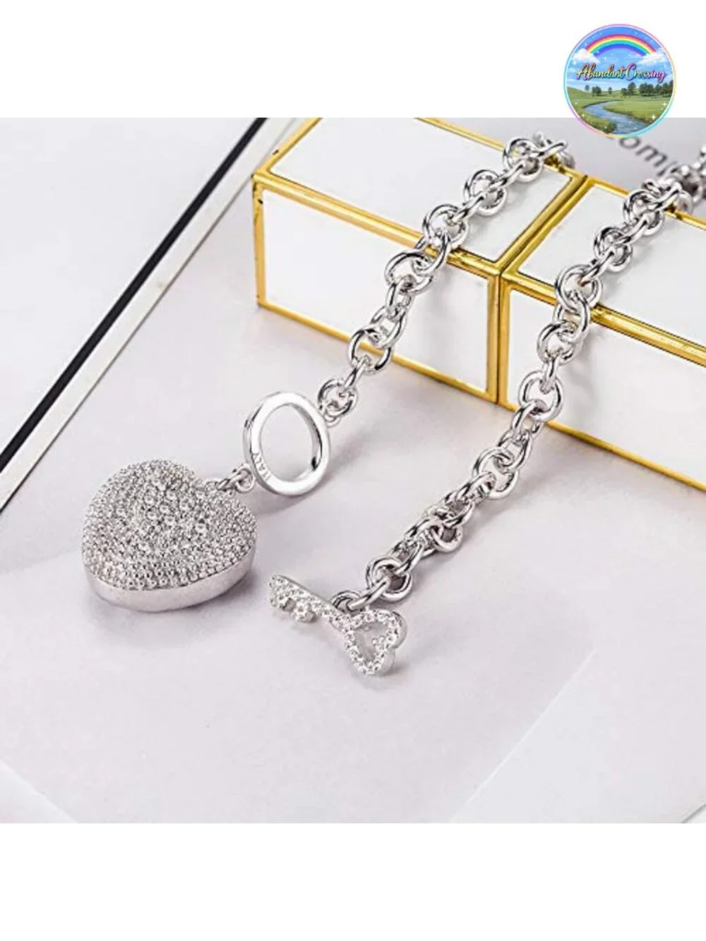 925 Sterling Silver Heart Pendant Necklace Franco Rolo Chain 18-19